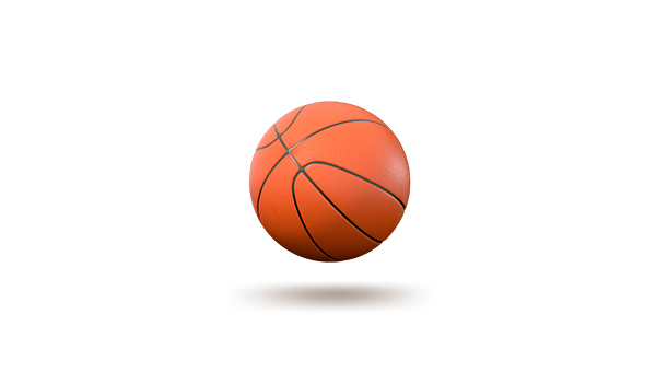 image of basketball in mid-air